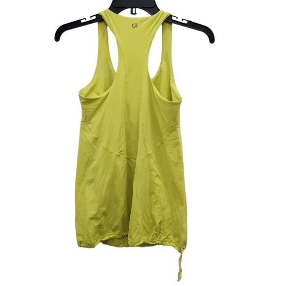 GapFit Women's Chartreuse Ruched Chest Drawstring Hem Active Workout Tank Size S - Picture 5 of 5